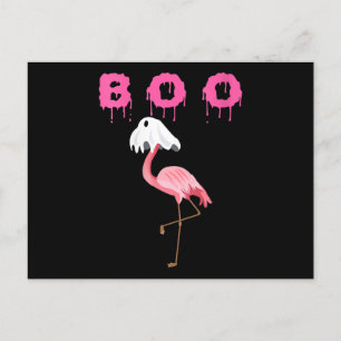 Postal Festiva Flamenco   Flamenco Boo Fantasma Halloween para Mu