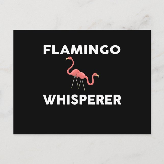 Postal Festiva Flamingo Whisperer Novedad Flamingos (Anverso)