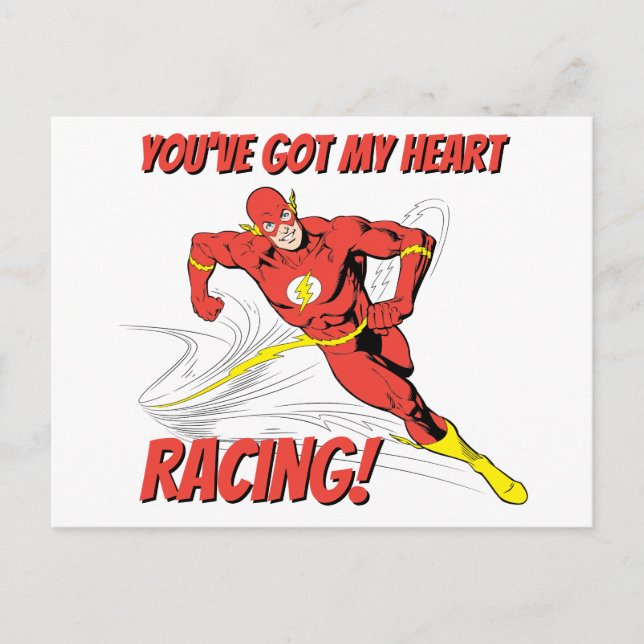 Postal Festiva Flash - Tienes mi Carreras del corazón Valentine (Anverso)