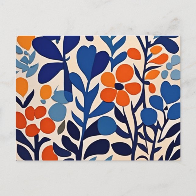 Postal Festiva fleurs retro 70's (Anverso)