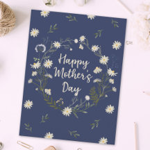 Flor blanca feliz día de la madre