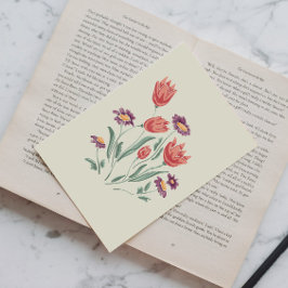 Postal Festiva Flor Bouquet Delicate Arreglos Florales