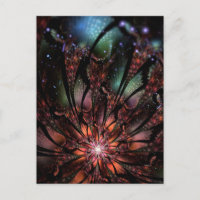 Flor de fantasía fractal suave y delicada