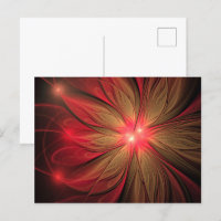 Flor fractal de fanatismo rojo