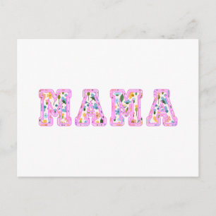 Postal Festiva Flor Mama Retro Mom Boho Mother