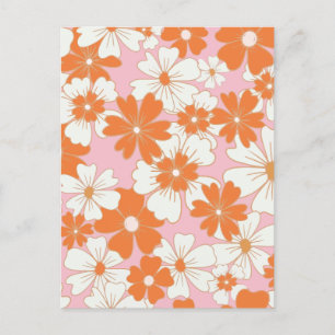 Postal Festiva flor minimalista