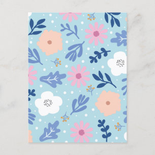 Postal Festiva flor minimalista