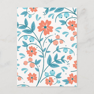 Postal Festiva Flor naranja minimalista