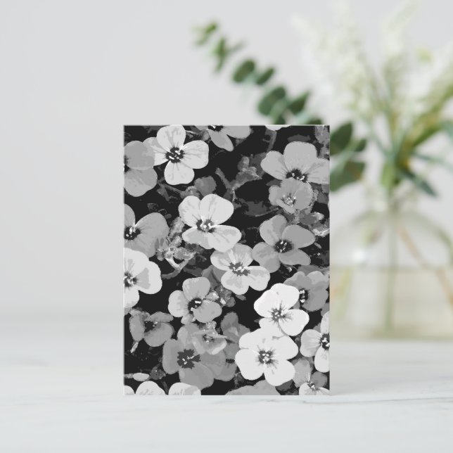 Postal Festiva Flor roja acuática 2 (Anverso de pie)