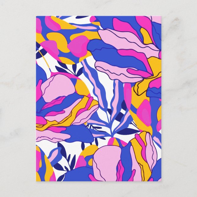 Postal Festiva Flor Trippy (Anverso)