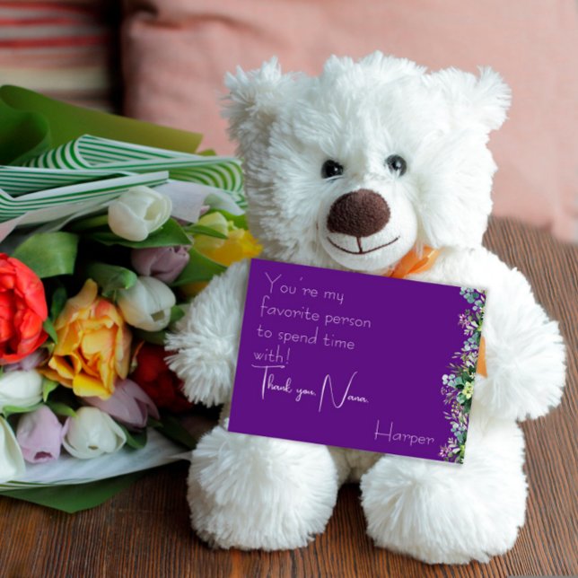 Postal Festiva Floral acuarela Día de la abuela (Subido por el creador)