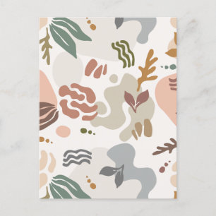 Postal Festiva Floral botánica mínima
