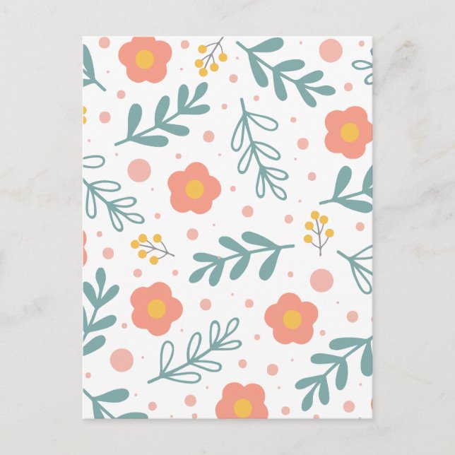 Postal Festiva Floral mínima (Anverso)