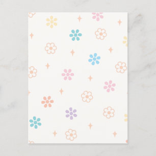 Postal Festiva floral minimalista