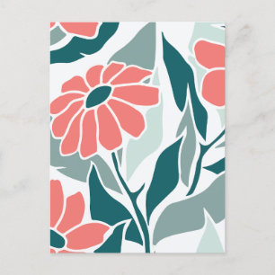 Postal Festiva floral minimalista