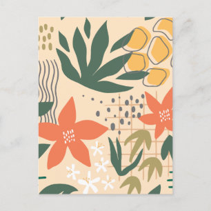 Postal Festiva floral minimalista
