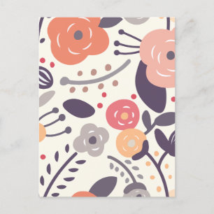 Postal Festiva floral minimalista