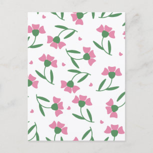 Postal Festiva floral minimalista