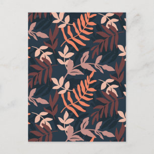 Postal Festiva floral oscura minimalista