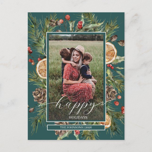 Postal Festiva Floral Rusa 2 Foto (Anverso)