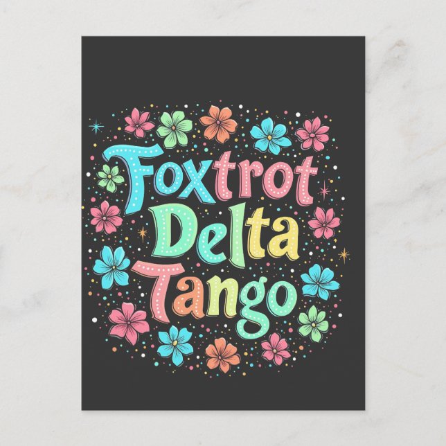 Postal Festiva Floral sutil anti Trump 8647 anti Maga (Anverso)