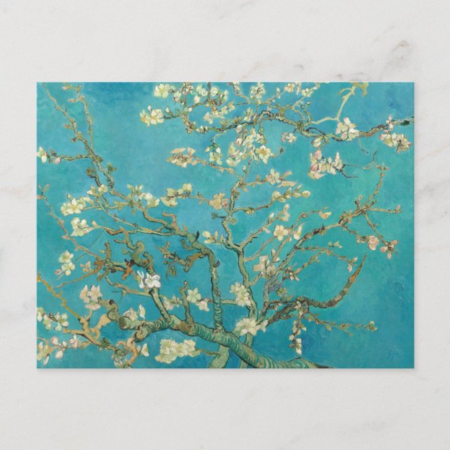 Postal Festiva Florecimiento de Almond por Vincent van Gogh (Anverso)