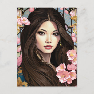 Postal Festiva Flores de elegancia