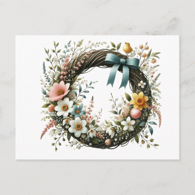Postal Festiva Flores de flores (Anverso)