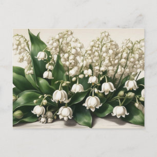 Postal Festiva Flores de lirio de los valles