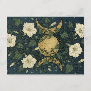 Postal Festiva Flores de luna triples