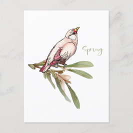 Postal Festiva Flores de primavera. Nevadas.