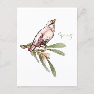 Postal Festiva Flores de primavera. Nevadas.