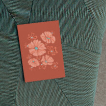 Flores Hippie: Arte abstracto de poder floral rojo