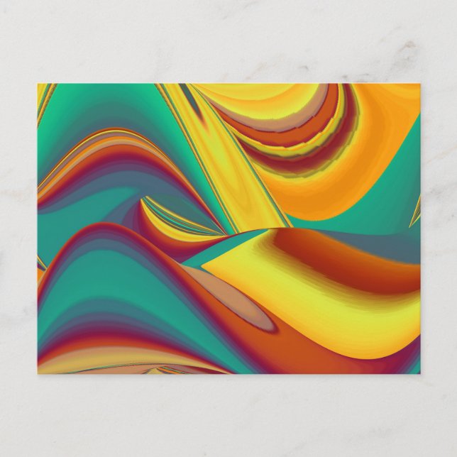 Postal Festiva Flores Mágicas de Primavera Verano Otoño (Anverso)