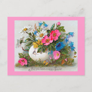 Postal Festiva Flores vintage de Semana Santa