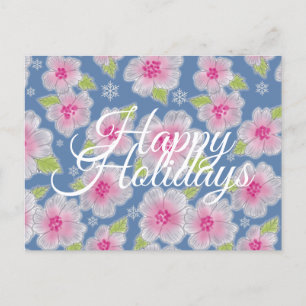 Postal Festiva Flowance Elegance Happy Holidays Card
