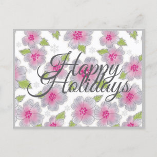 Postal Festiva Flowance Elegance Happy Holidays Card