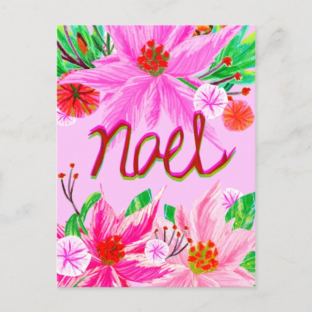 Postal Festiva Foliage Navidades - Noel (Anverso)