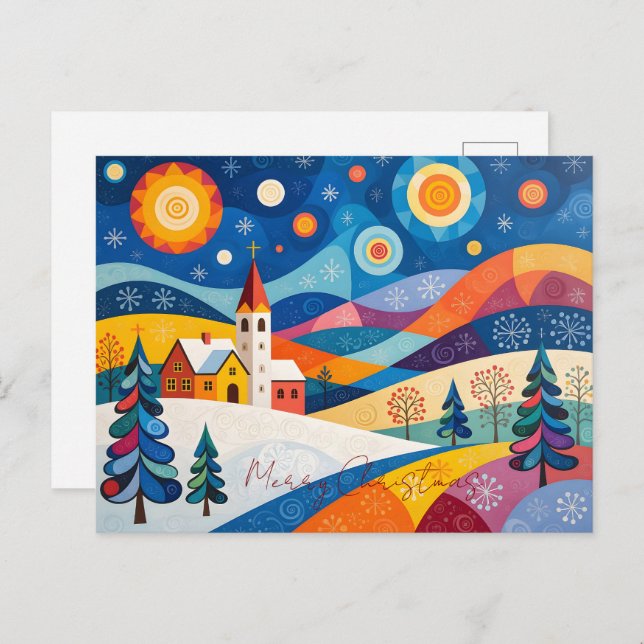 Postal Festiva Folksy Christmas   (Anverso / Reverso)