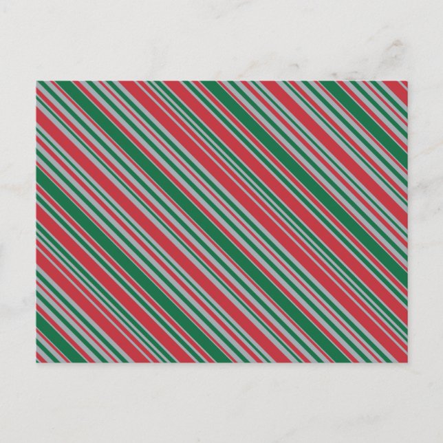 Postal Festiva Fondo de franjas diagonales (Anverso)