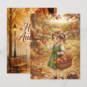 Postal Festiva fondo de pantalla de otoño para iphone, ipad fondo