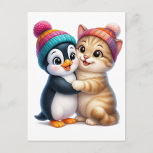 Postal Festiva Fondos de pantalla divertidos de Pingüino San Vale