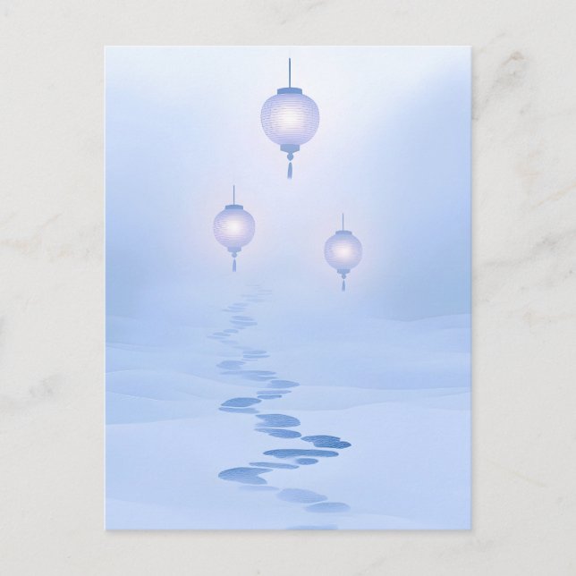 Postal Festiva Footprints Zen Garden Journey (Anverso)