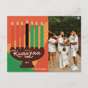 Postal Festiva Foto alegre de Kwanzaa Diseño de vacaciones