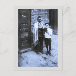 Postal Festiva Foto antigua Año Nuevo judío 1907 NY