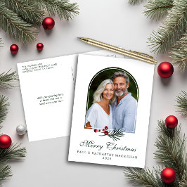 Postal Festiva Foto botánica navideña del Arco Elegante