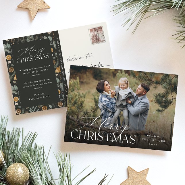 Postal Festiva Foto Botánica Vertical de Moody Navidades (Subido por el creador)