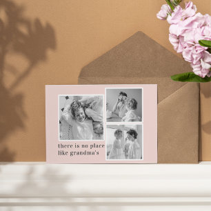 Postal Festiva Foto Collage Pastel Mejor Regalo De Abuela Rosa