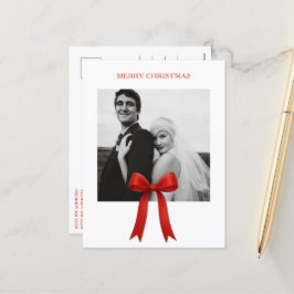 Postal Festiva Foto de Cute Red Bow Ferry Christmas