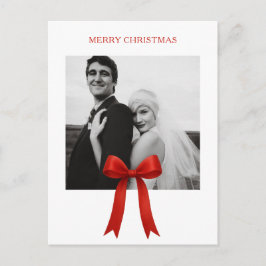 Postal Festiva Foto de Cute Red Bow Ferry Christmas